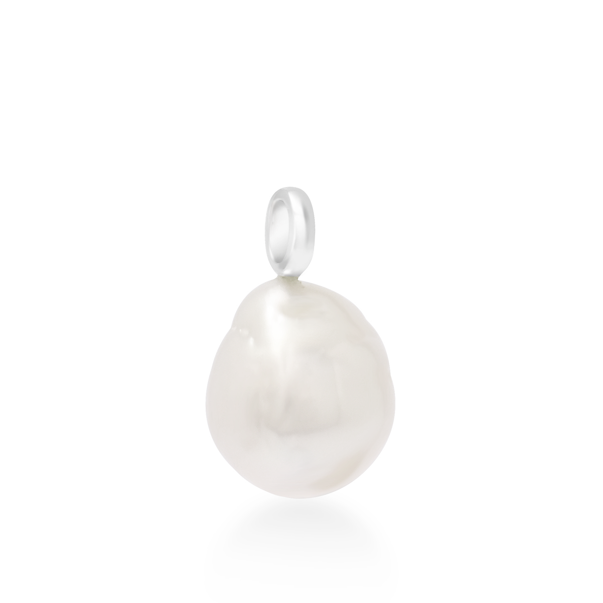 Pearl pendant on a white background