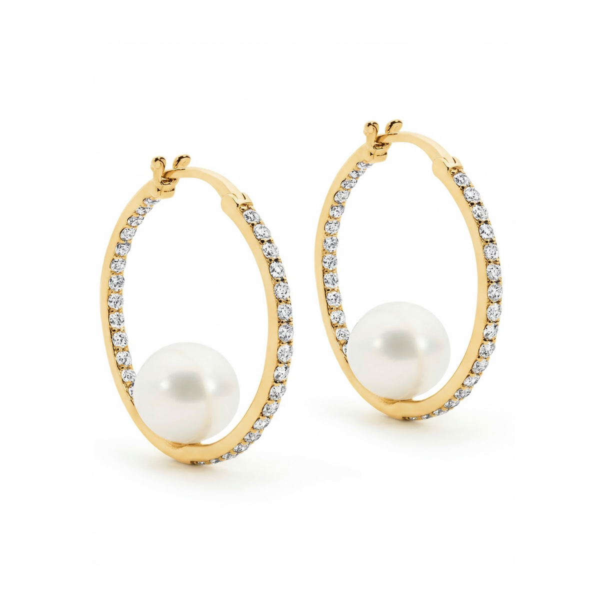 Raja Diamond Hoops 18KYG