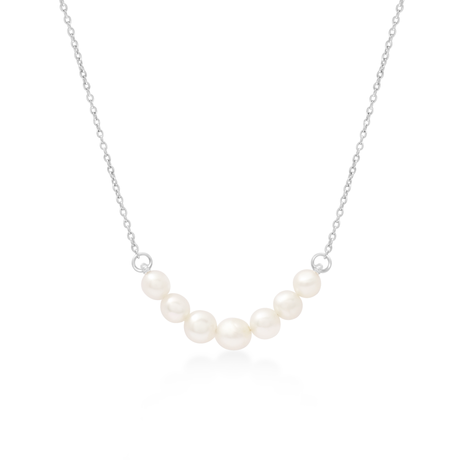 Pearl necklace on a white background