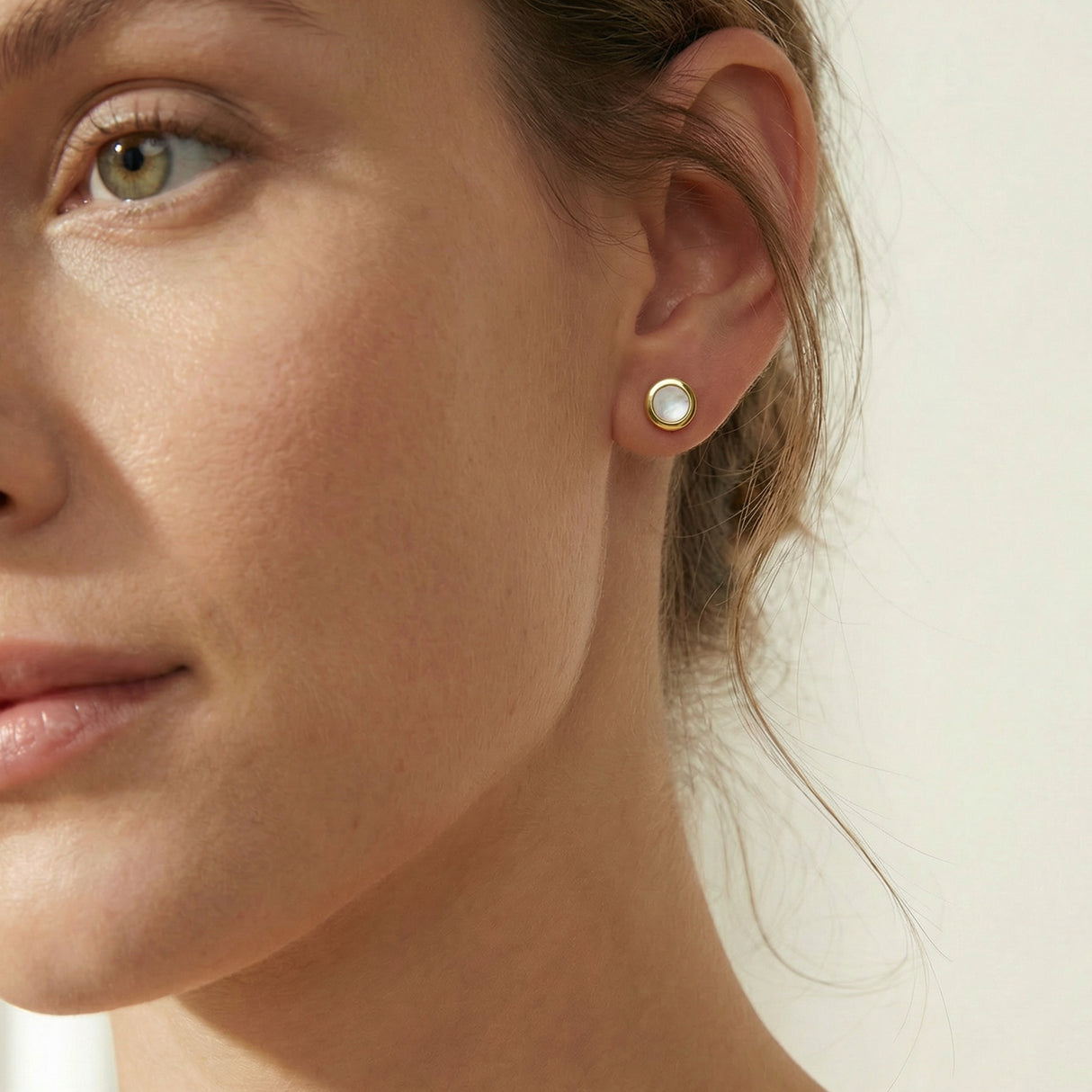 Lunaris Stud 6mm 18KYG