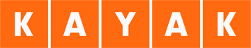 Kayak logo on an orange background