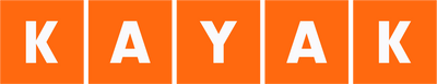Kayak logo on an orange background