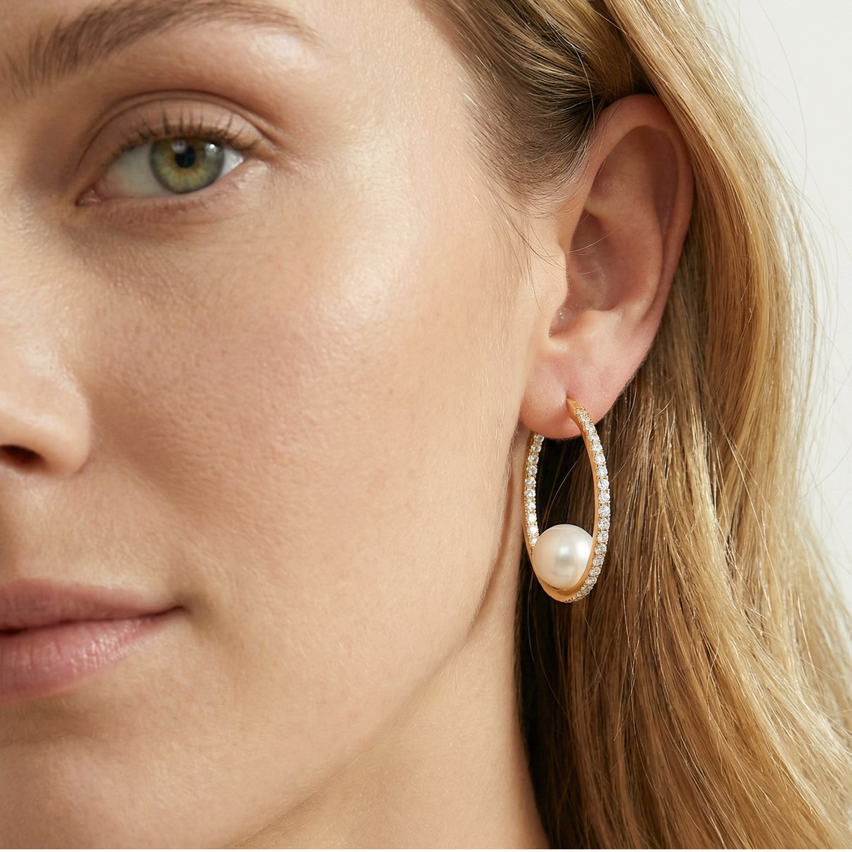 Raja Diamond Hoops 18KYG