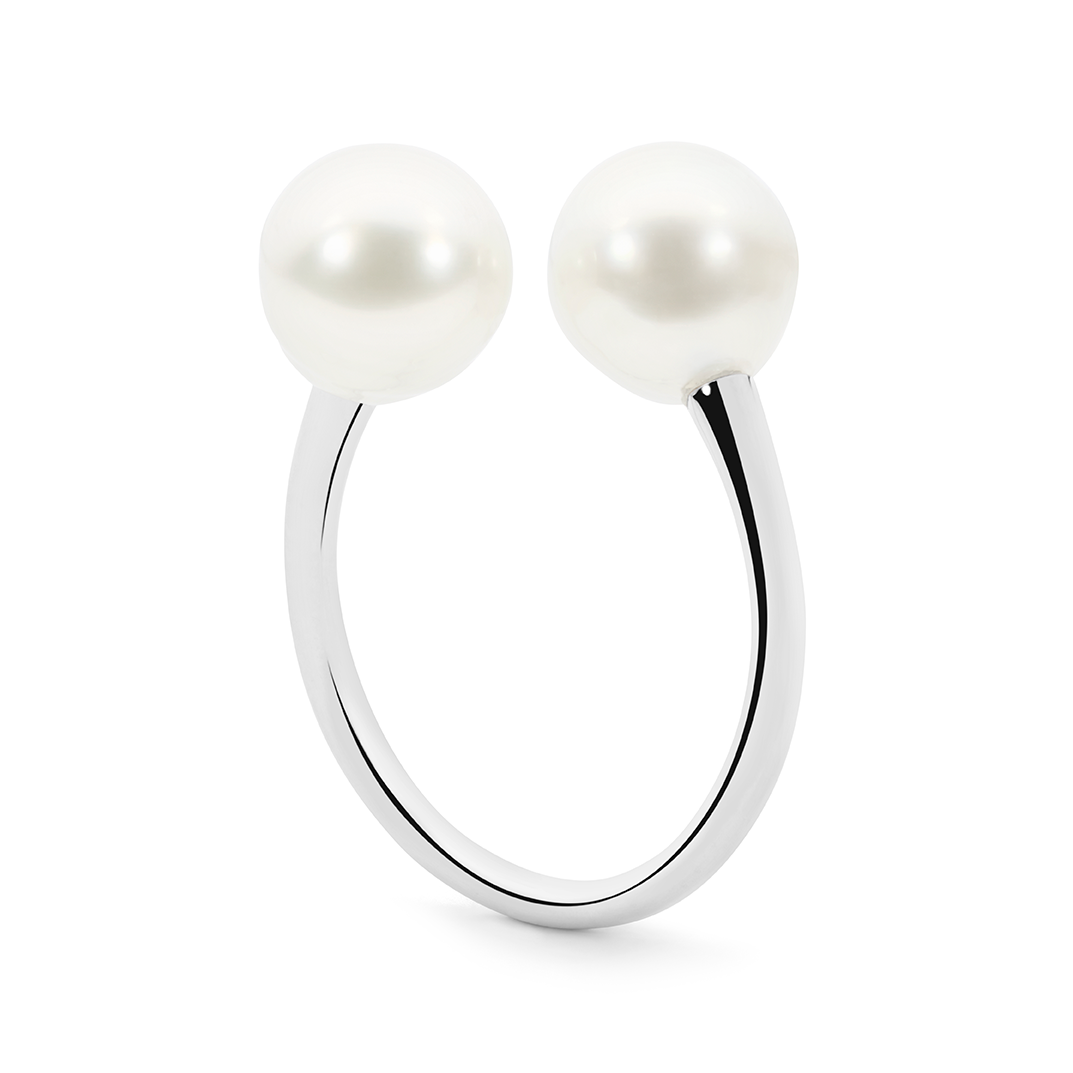 Twin Pearl Ring 925SS