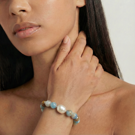 Argentina Blue Onyx Bracelet 925SS