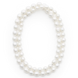 Versatile Circle South Sea pearl strand from Atlas Pearls, featuring 66 white pearls (12.4 x 9.1mm) sustainably sourced from Indonesian farms. This 84cm strand can be transformed into two bracelets and one necklace, offering timeless elegance and functionality, finished with 18K white gold Nittle.