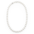 "Circle South Sea pearl strand featuring 46 white pearls (11.2 x 10mm). Finished with a 925 silver Nittle and rondel, this 47cm strand showcases the elegance and craftsmanship of sustainably sourced pearls from Atlas Pearls’ Indonesian farms.