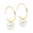 These 18K Yellow Gold earrings feature a 9mm South Sea pearl with a classic NL1 shape and B-grade white colour. The design is simple yet elegant, making it suitable for various occasions. The total height of the earrings is 28mm.