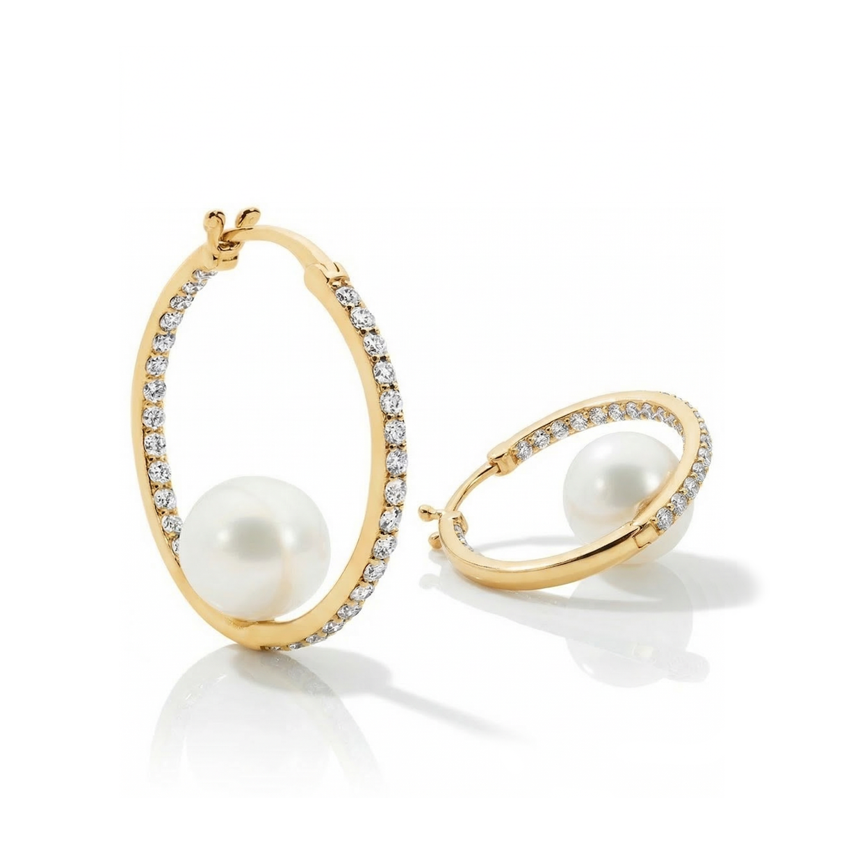 Raja Diamond Hoops 18KYG