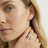 Fleur Keshi Pearl Ring 18KYG G