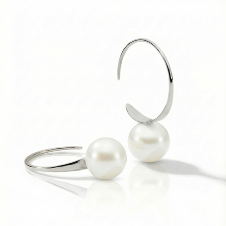 Circle Hoop Earring 18KWG