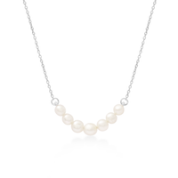 Pearl necklace on a white background