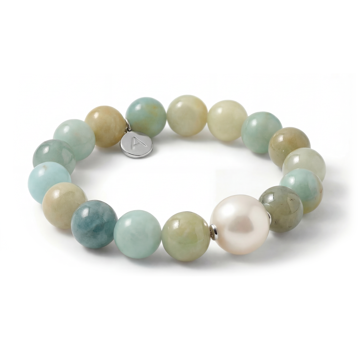 Blue Green Aquamarine Bracelet 925SS