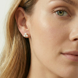 Indah Keshi Pearl Trio Studs 18KYG