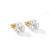 Indah Keshi Pearl Trio Studs 18KYG
