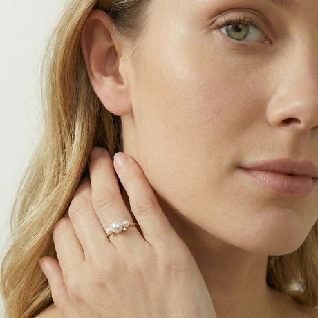 Indah Keshi Pearl Ring 18KYG