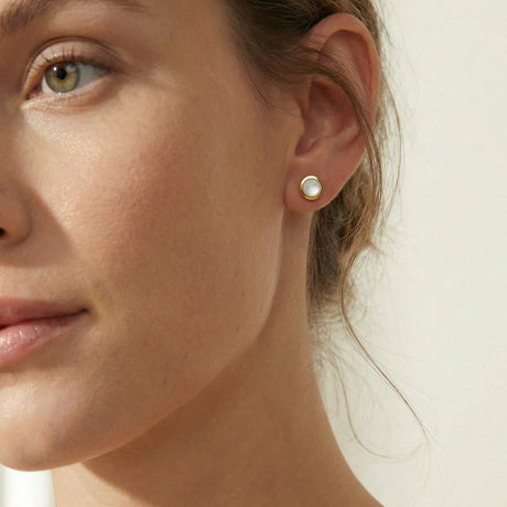 Lunaris Stud 6mm 18KYG