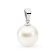 This articulated pendant in 18K White Gold features an 11mm South Sea pearl. Available in White, Yellow, and Rose Gold, the design is elegant and versatile. Chains are sold separately. The pendant's dimensions are 20mm, including the bail and pearl