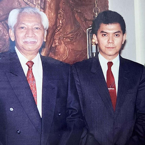 A man and his son