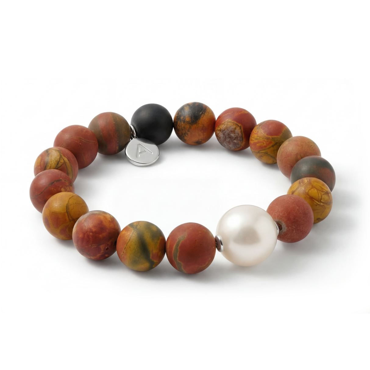 Red Picasso Jasper Bracelet 925SS