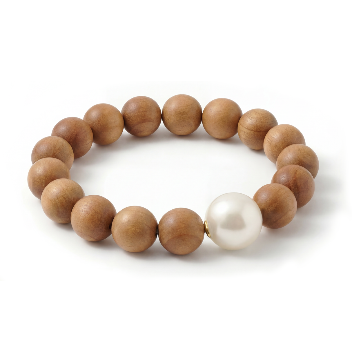 Cendana Sandalwood Bracelet 10mm 18KYG