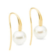 These 18K Yellow Gold shepherd hook earrings showcase 10mm NL1 South Sea pearls. The design is also available in White and Rose Gold. The total height of the earrings is 22mm, offering a simple yet modern look.







