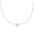 This pendant features a 12mm NL2 South Sea pearl with a C-grade and a white/fancy colour. The pearl is set in 925 Sterling Silver, offering both durability and shine. The design balances classic and contemporary elements, and the pendant comes with a 46cm chain to sit perfectly on your neckline. It's an elegant, eye-catching piece ideal for special occasions.