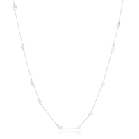 Pearl necklace on a white background