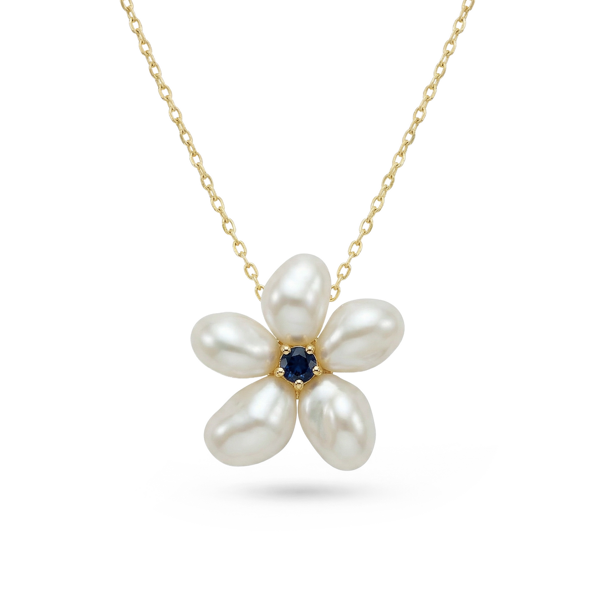 Fleur Keshi Pearl Pendant 18KYG