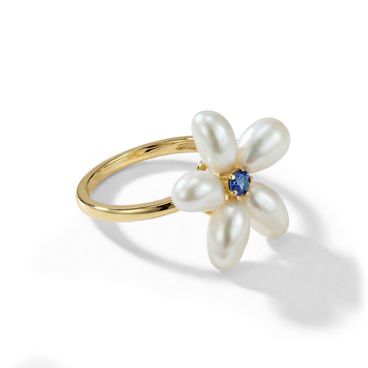 Fleur Keshi Pearl Ring 18KYG G