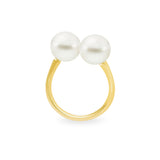 Twin Pearl Ring 18KYG